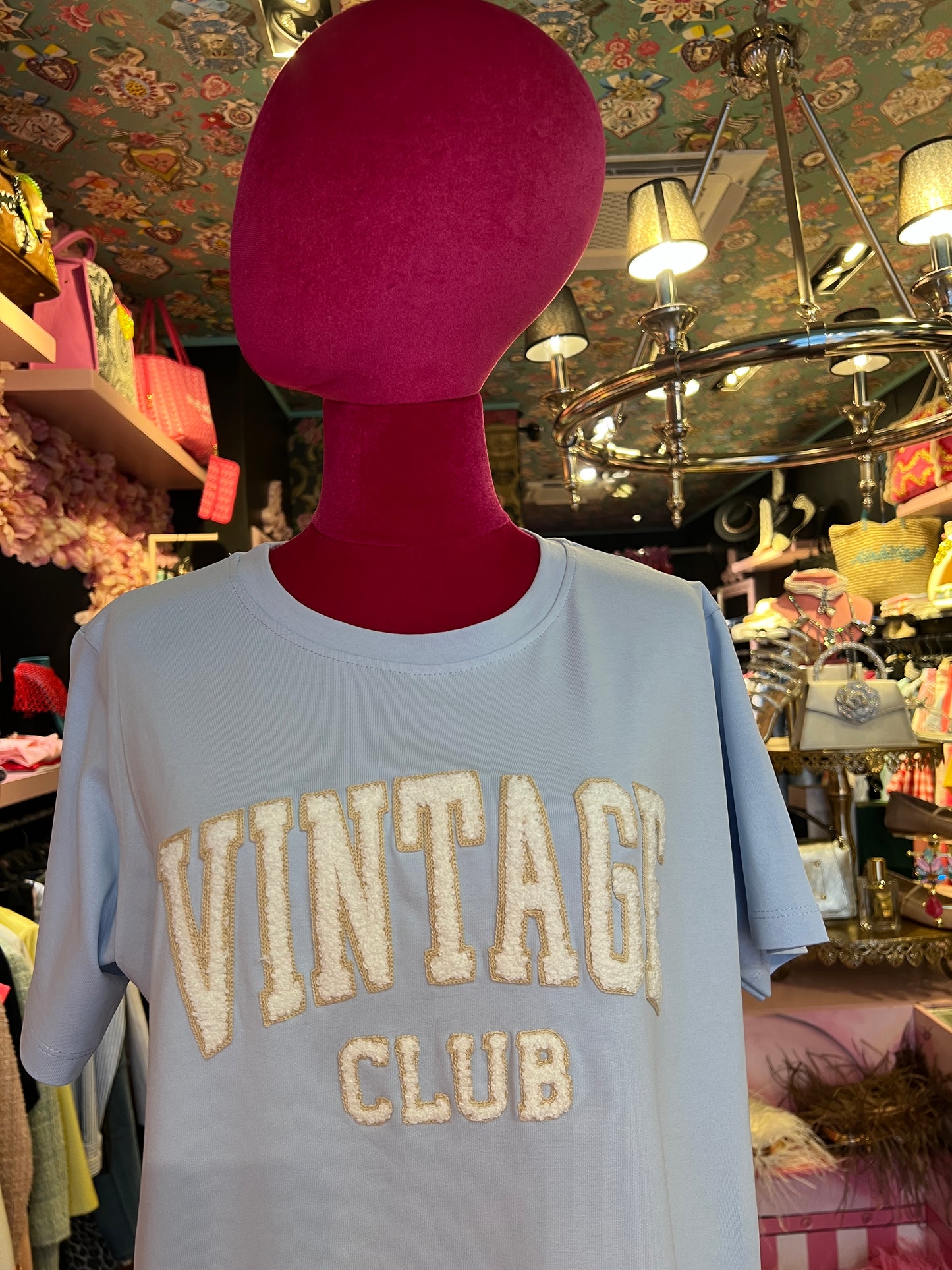 Mon amour Paris abito celeste scritta vintage club