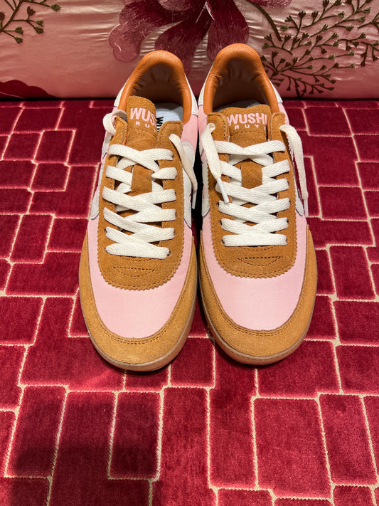 Wushu Ruyi sconto-50% sneaker camoscio, pelle e tela cuoio e rosa