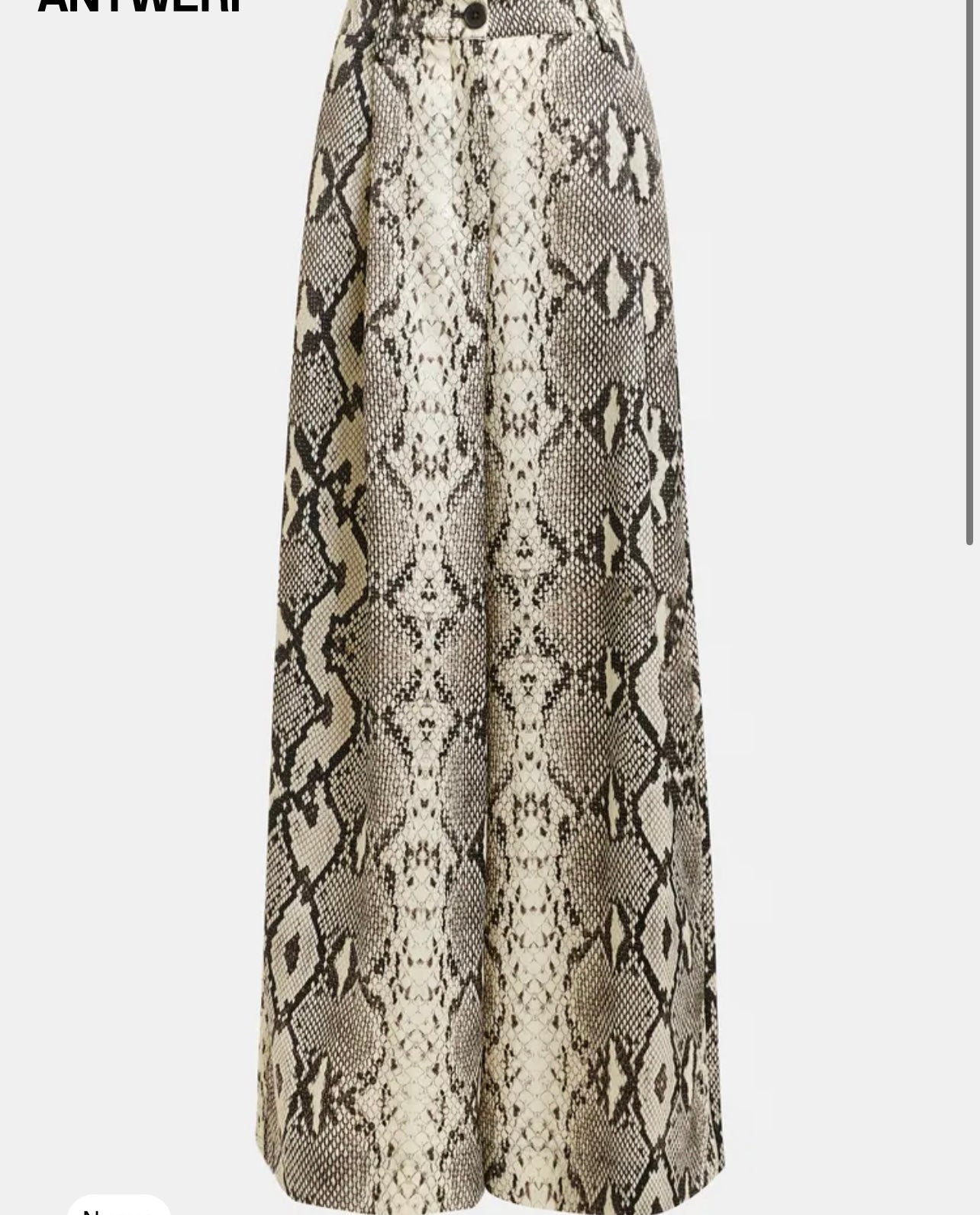 Essentiel antwerp pantalone gamba larga stampa serpente pinces in vita Izpacho