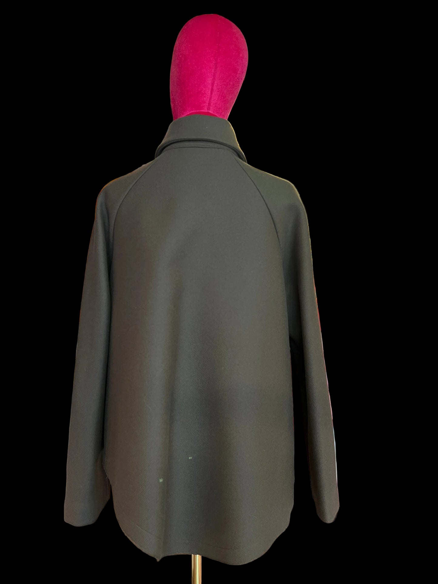 Bazar deluxe giacca cappotto cioccolato con fodera stampa floreale
