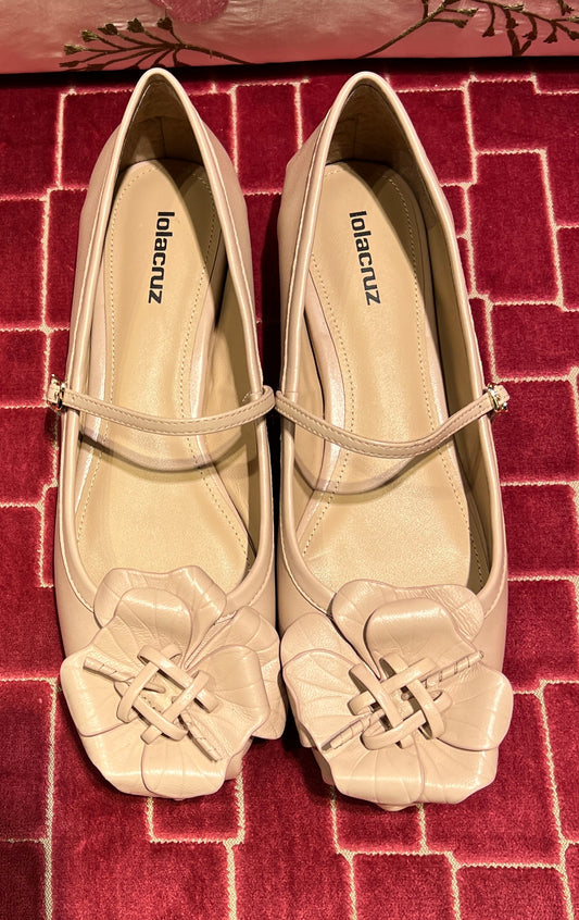 Lola Cruz sconto-50% ballerina con fiore nude