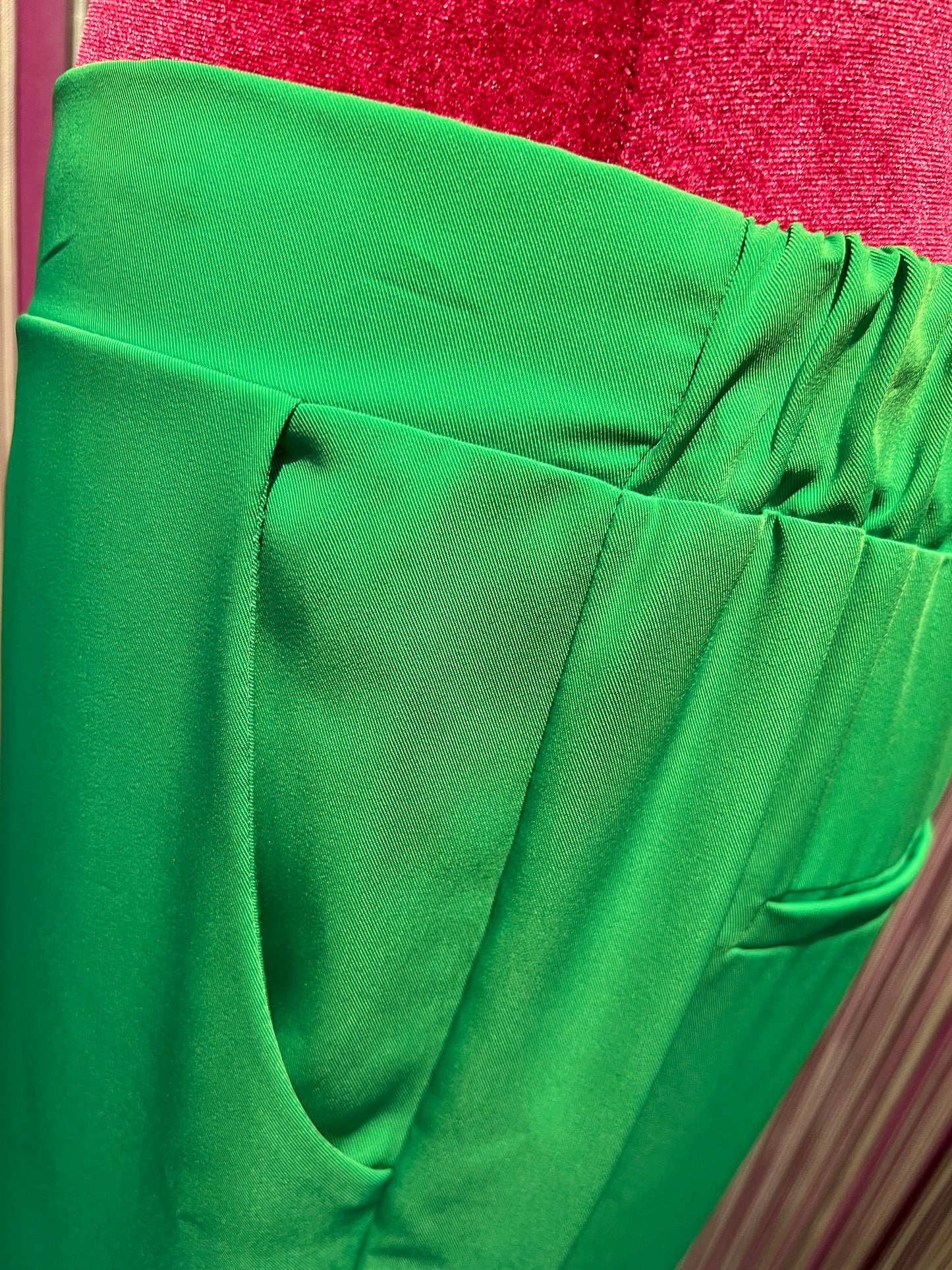 Colour market occasioni imperdibili completo giacca doppiopetto e pantalone verde rever arancio