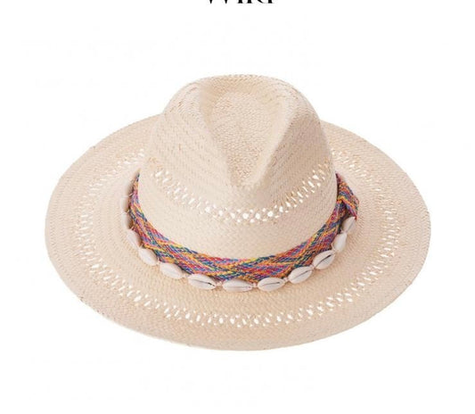 Wild cappello naturale con conchiglie Zina taglia unica