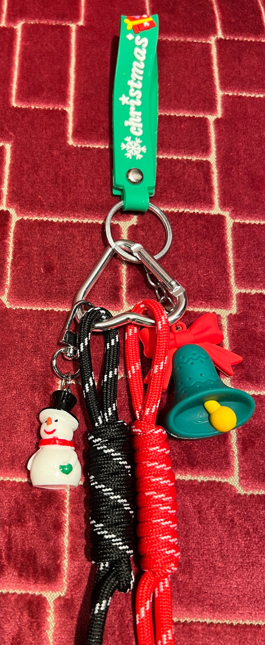 Charms campana verde pupazzo di neve