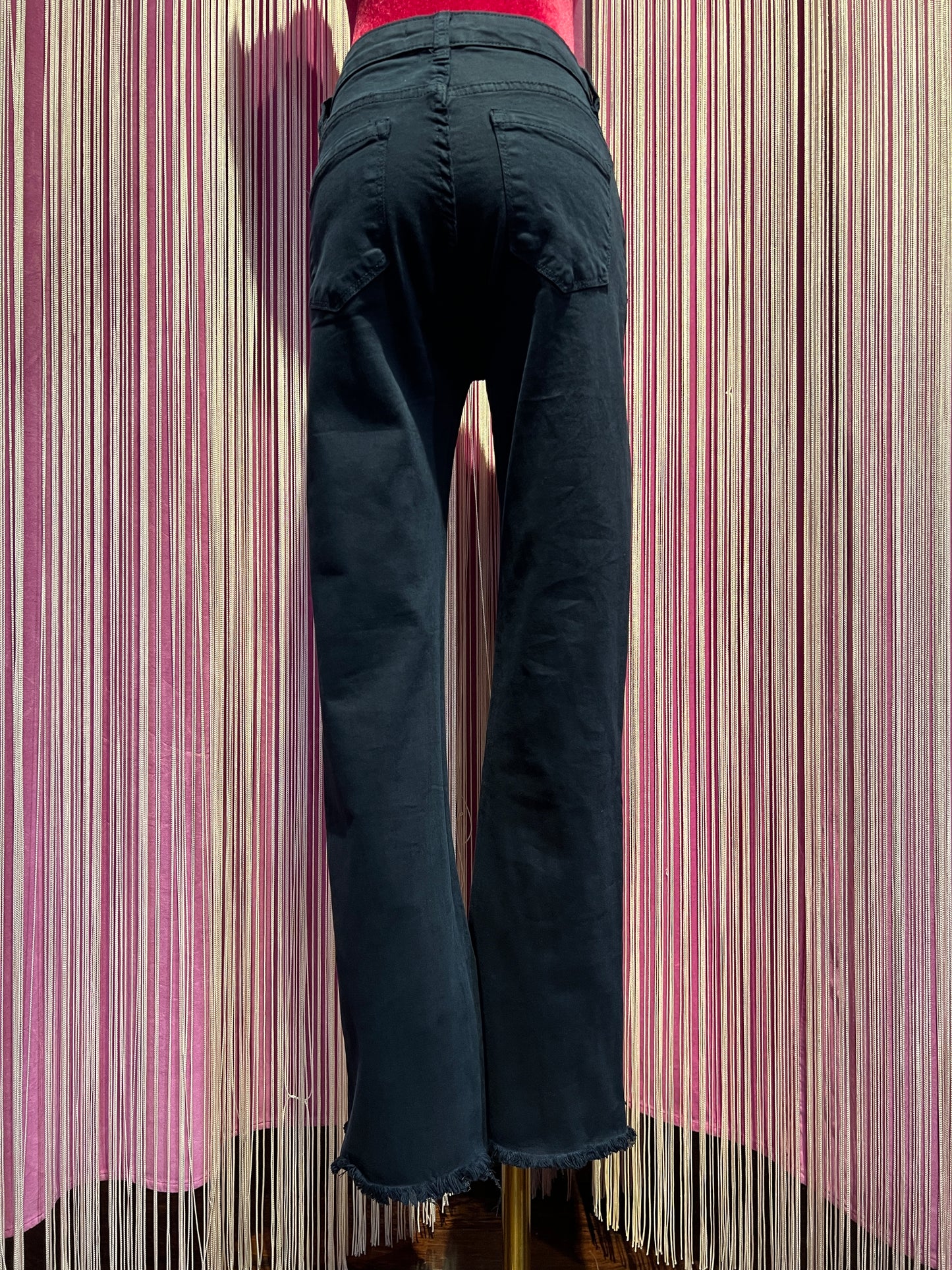 Mon amour Paris pantalone jeans sfrangiato blu