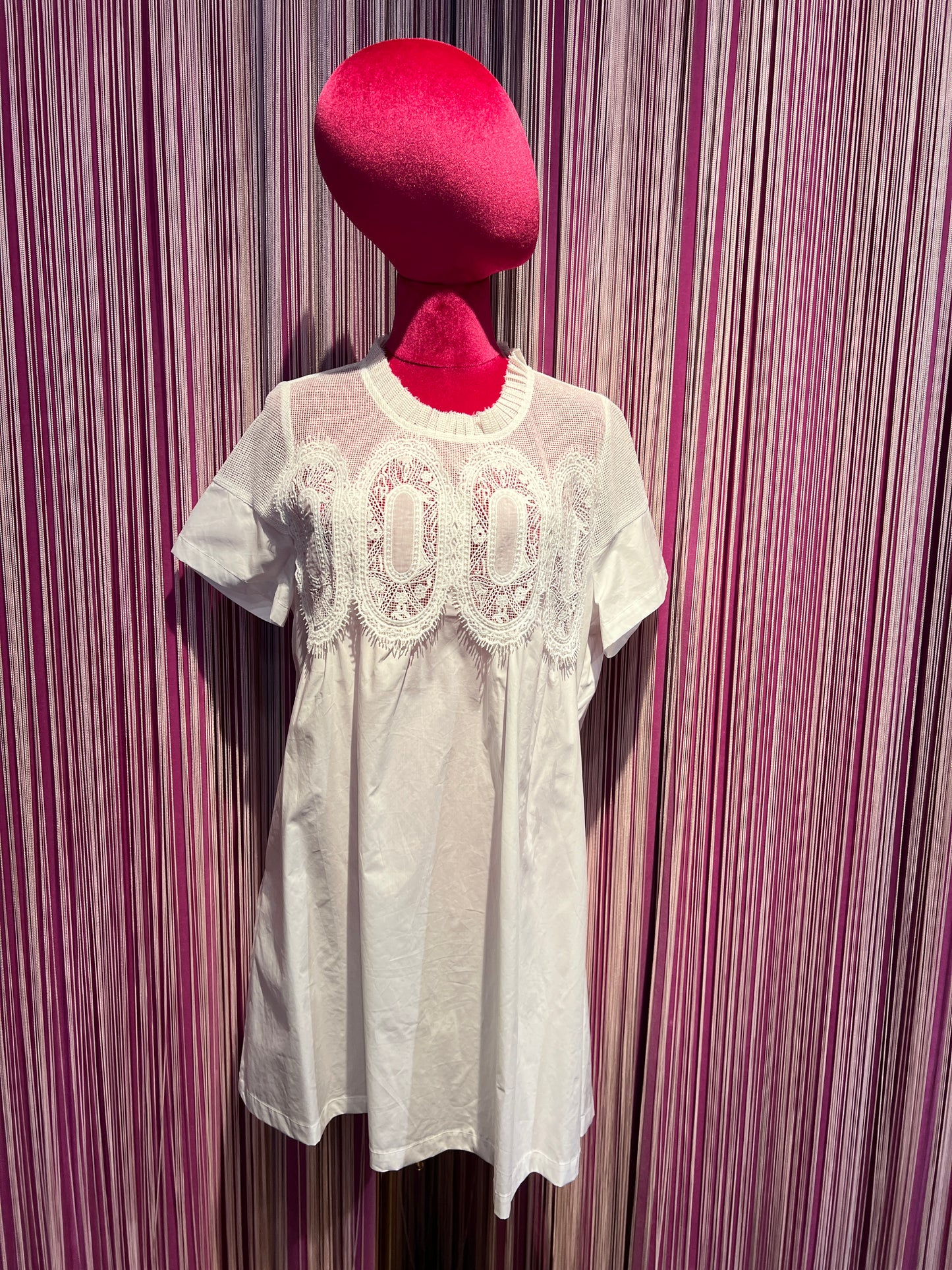 Ermanno Scervino abito bianco con ricamo
