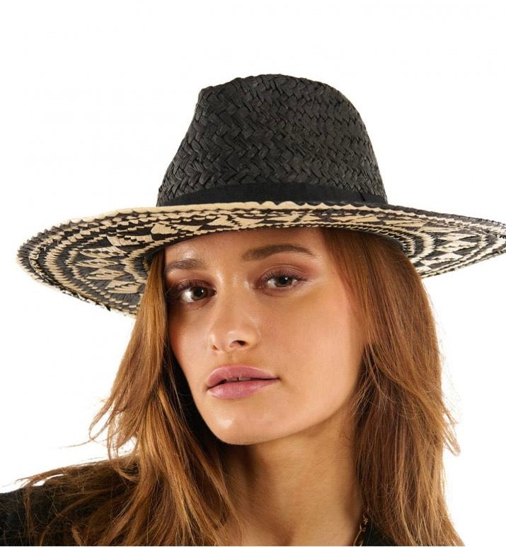 Wild cappello nero e panna Eva taglia unica