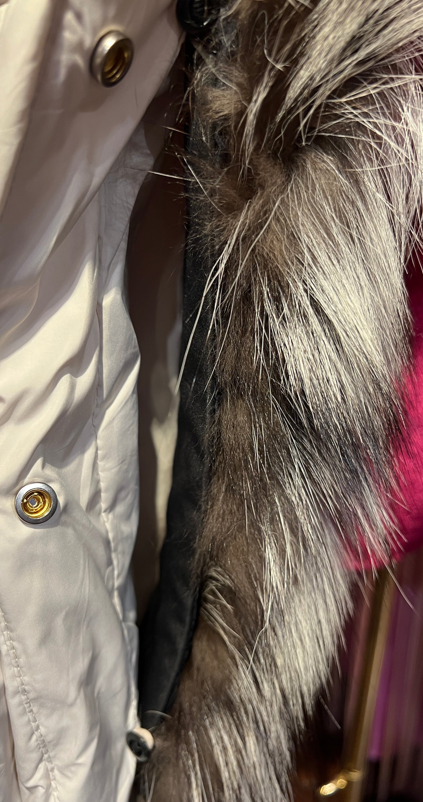 The room piumino con piume d’oca collo in pelliccia rimovibile