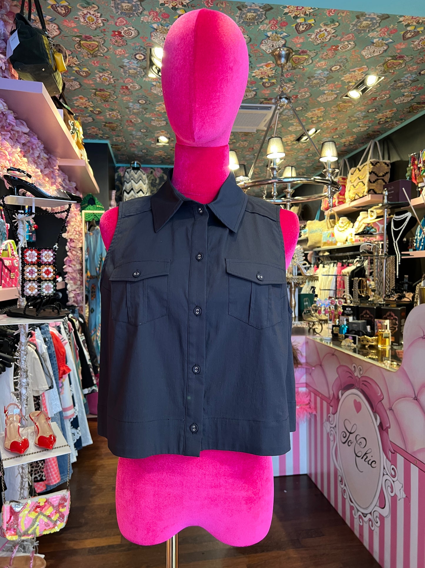 Nenette occasione imperdibile camicia senza maniche cotone elasticizzato