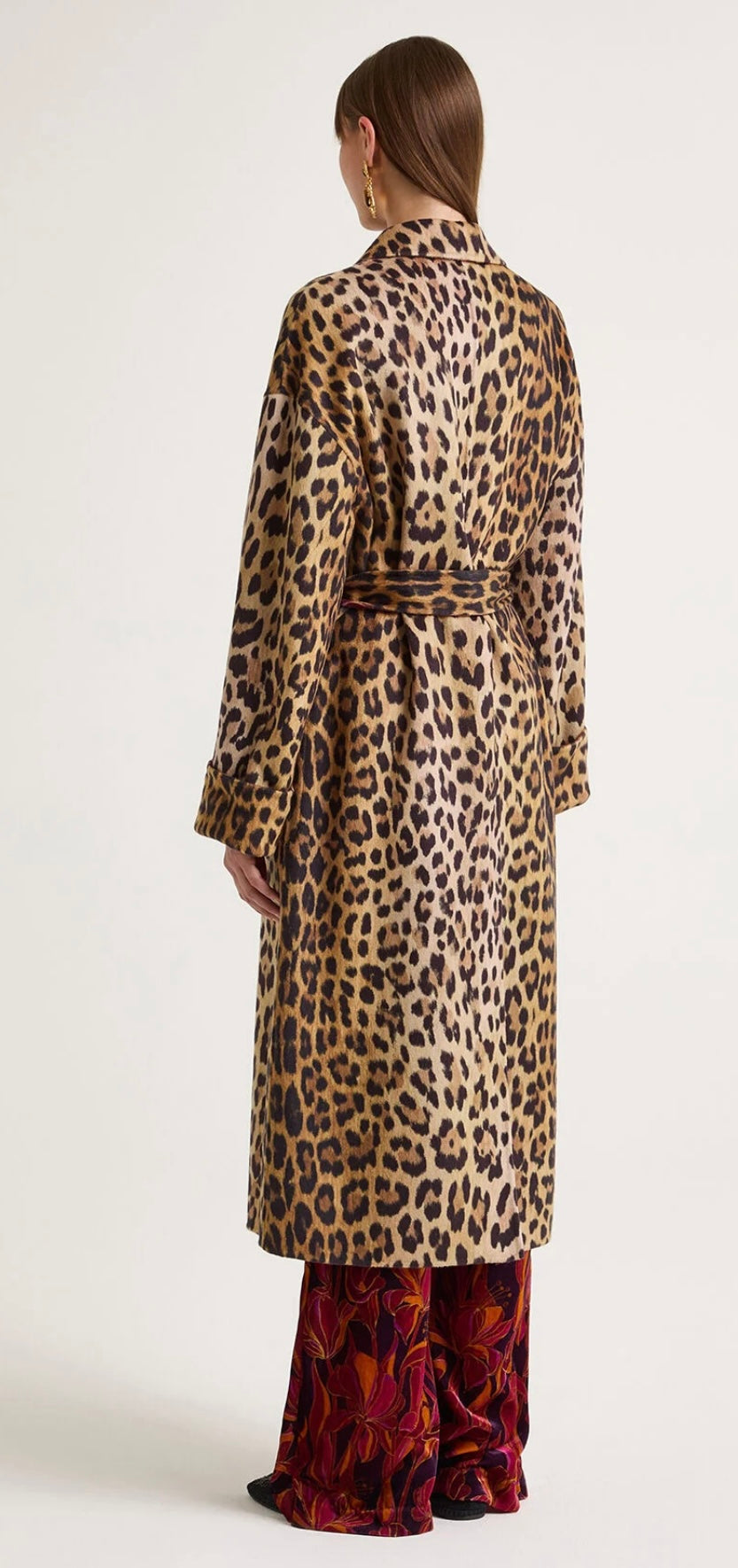 Maliparmi cappotto reversibile da un lato fantasia gigli bordò dall’altro fantasia animalier