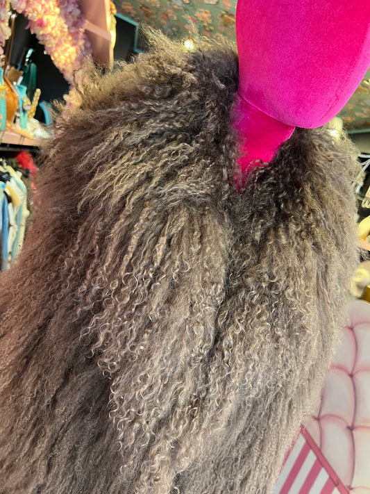 Anna Kel gilet lungo ecopelliccia mongolia reversibile