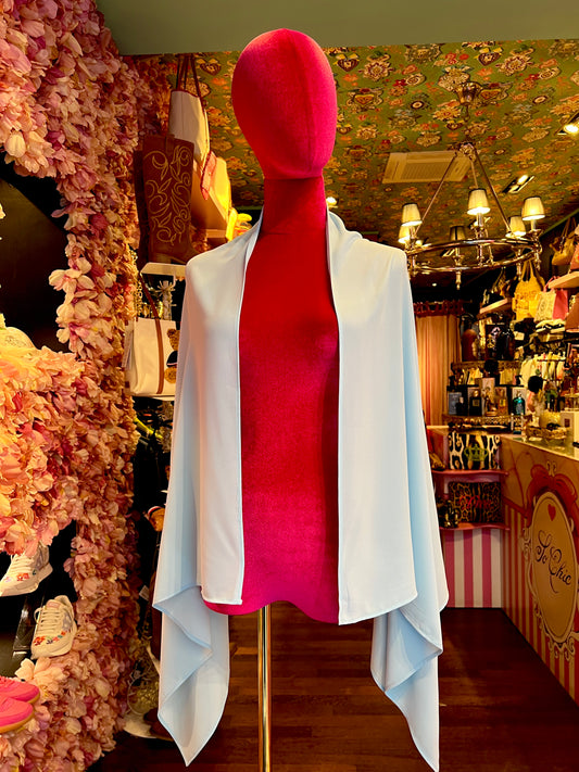 Silence Limited stola celeste georgette, 100% pes ,misure cm : 140x67