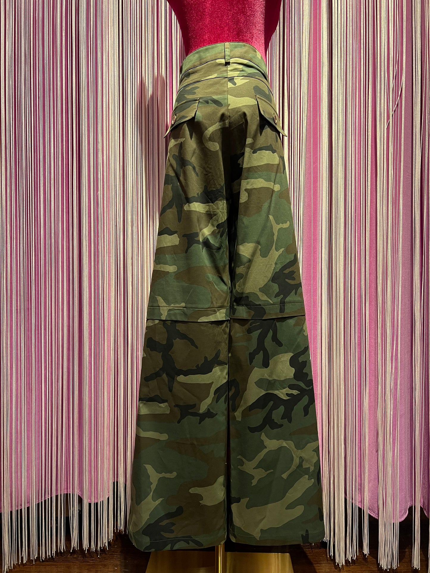 5 Progress pantalone cargo camouflage con ricami tattoo