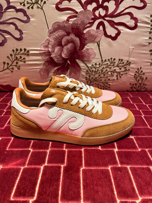 Wushu Ruyi sconto-50% sneaker camoscio, pelle e tela cuoio e rosa