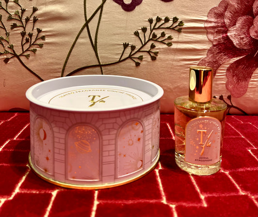 Teatro fragranze uniche confezione regalo joyful atmosphere spray 50 ml fragranza ambiente- scatola latta