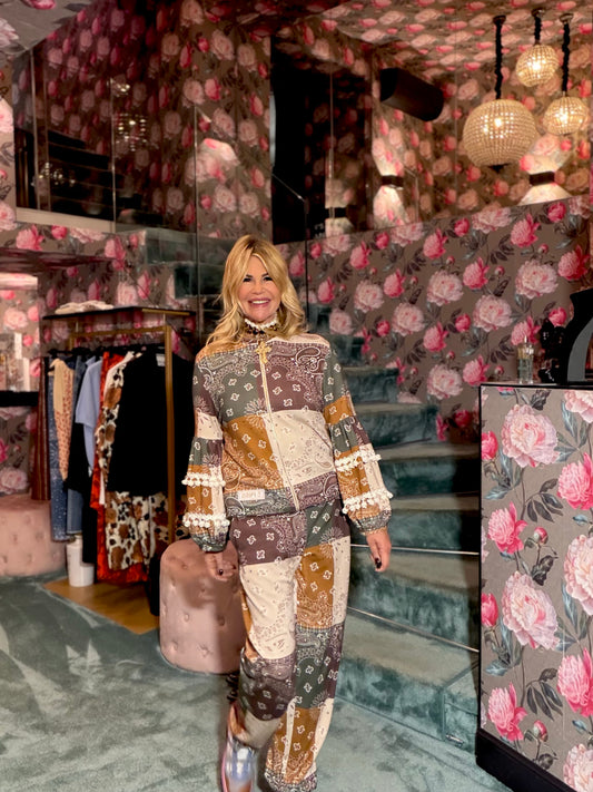 5 Progress completo fantasia bandana in felpa giacchino con zip , maniche balloon decorazioni pon pon , pantalone jogging con elastico in vita