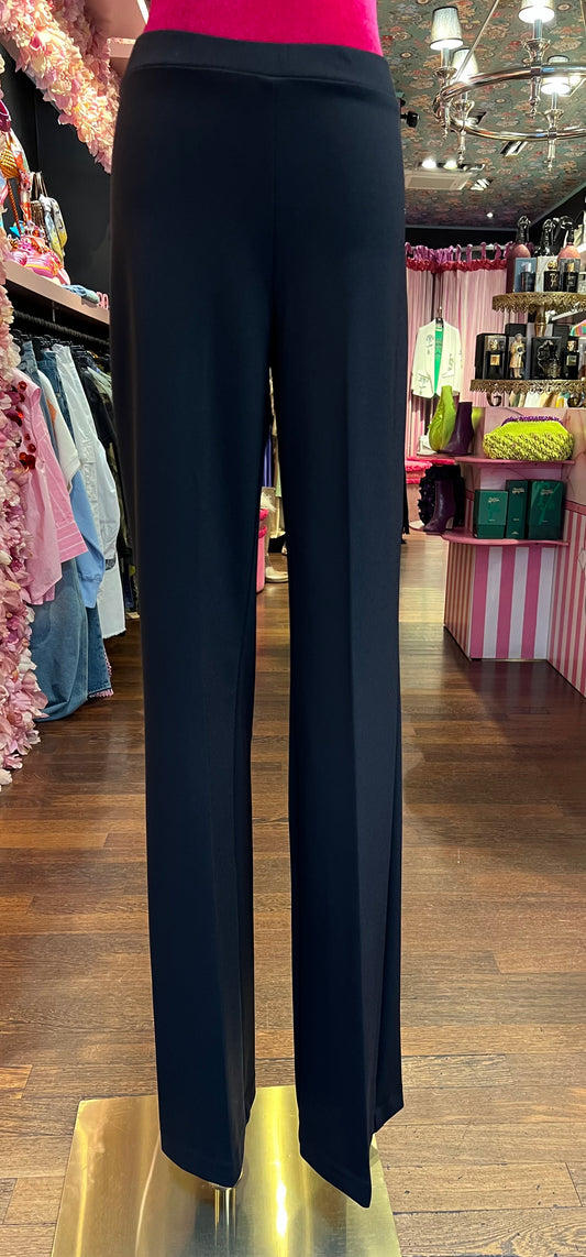 1One pantalone punto Milano a trombetta nero