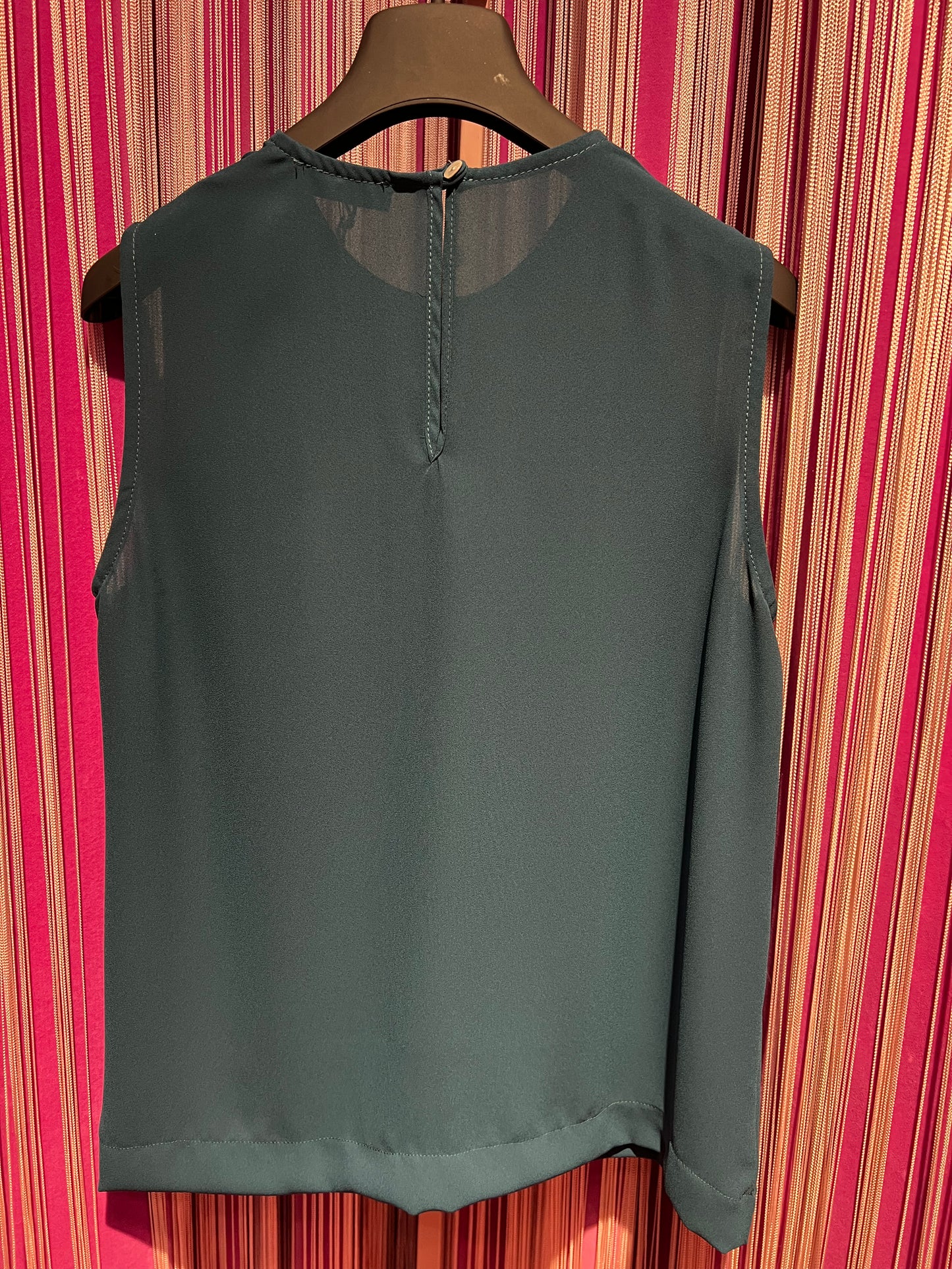 Maesta top georgette verde petrolio