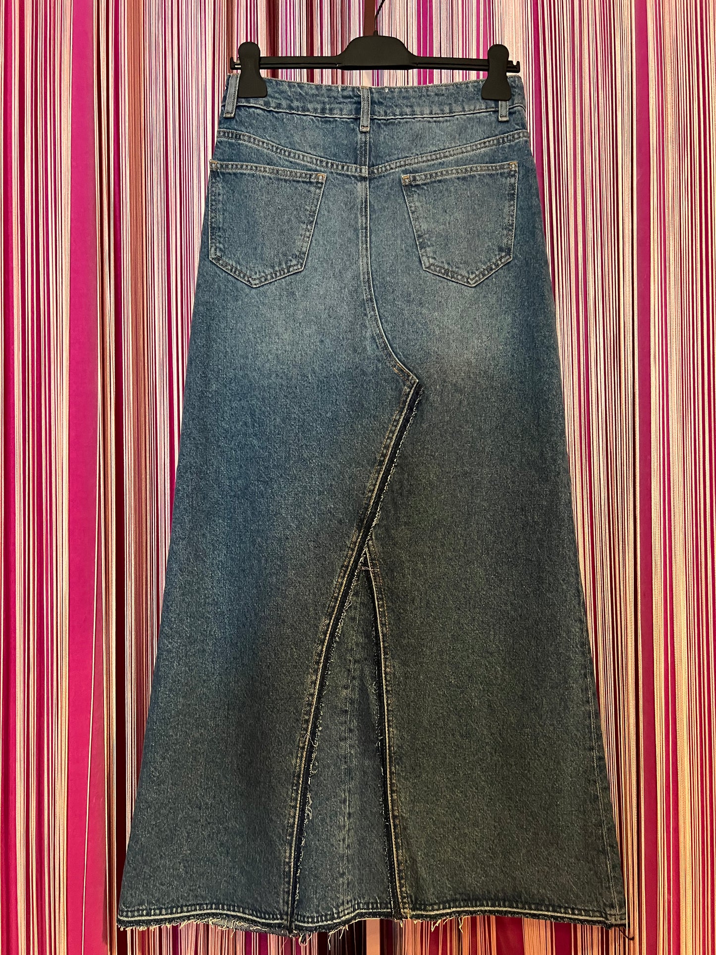 Essentiel antwerp occasione imperdibile gonna jeans lunga spacco centrale