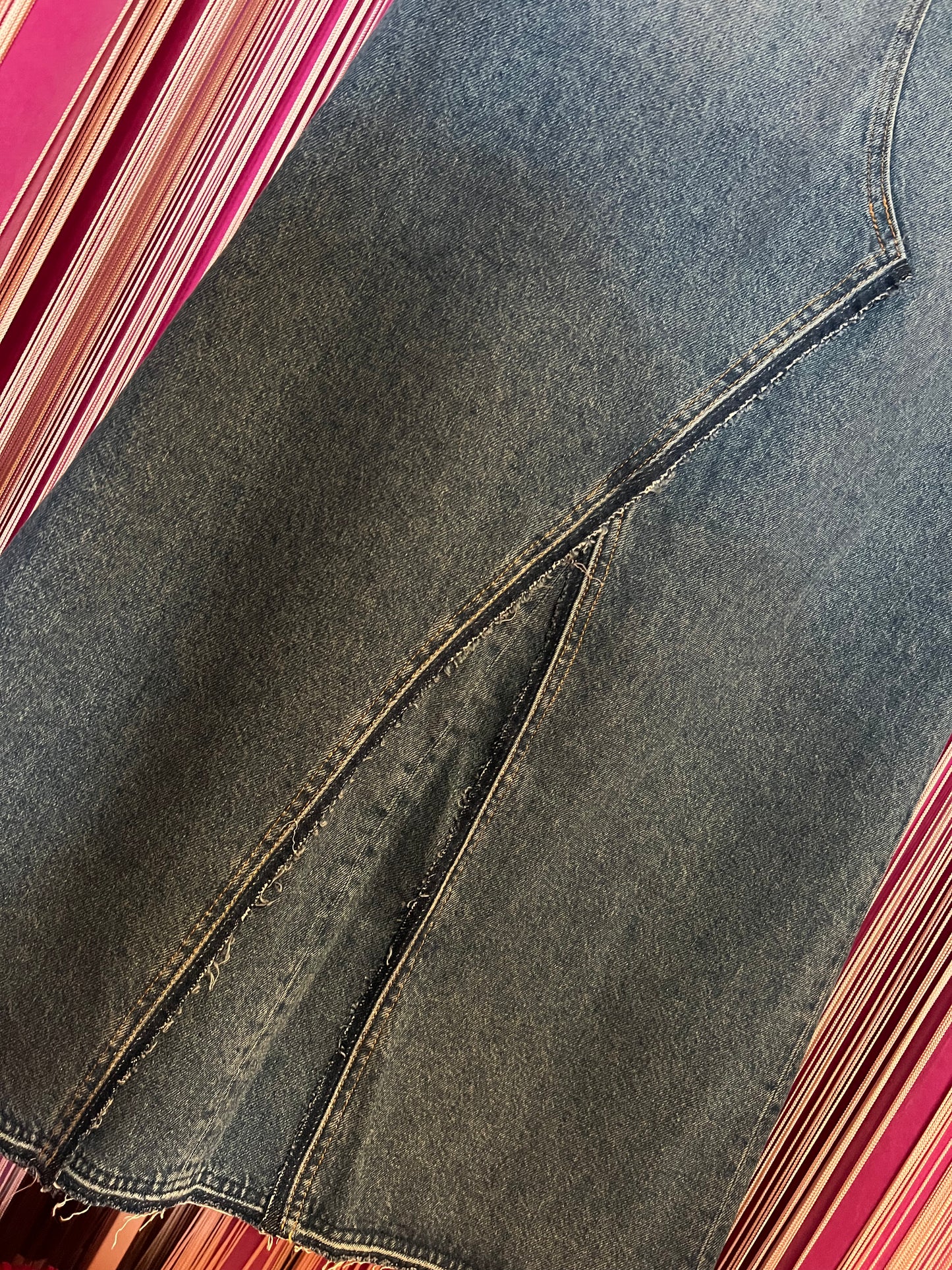 Essentiel antwerp occasione imperdibile gonna jeans lunga spacco centrale