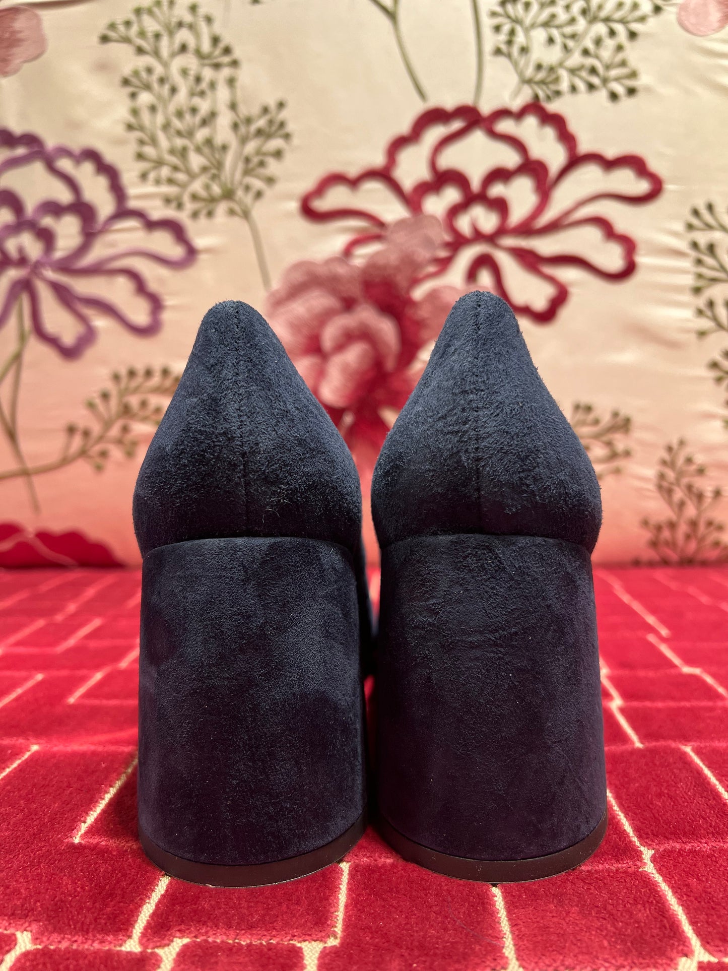 Bibi Lou meno 50% décolleté punta quadrata con fibbia cristalli blu