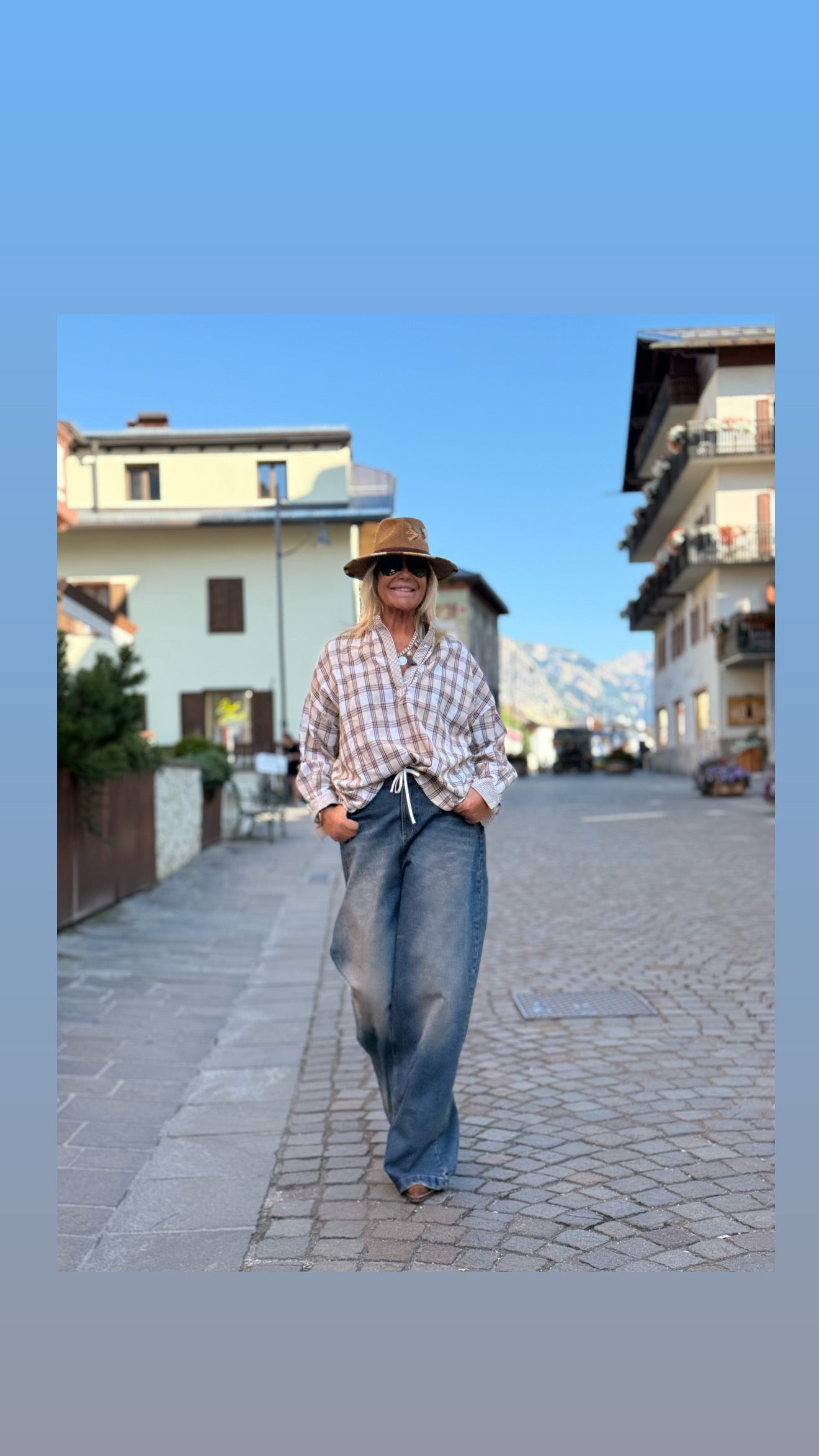 Front street jeans denim con laccetto vestibilita’ ampia