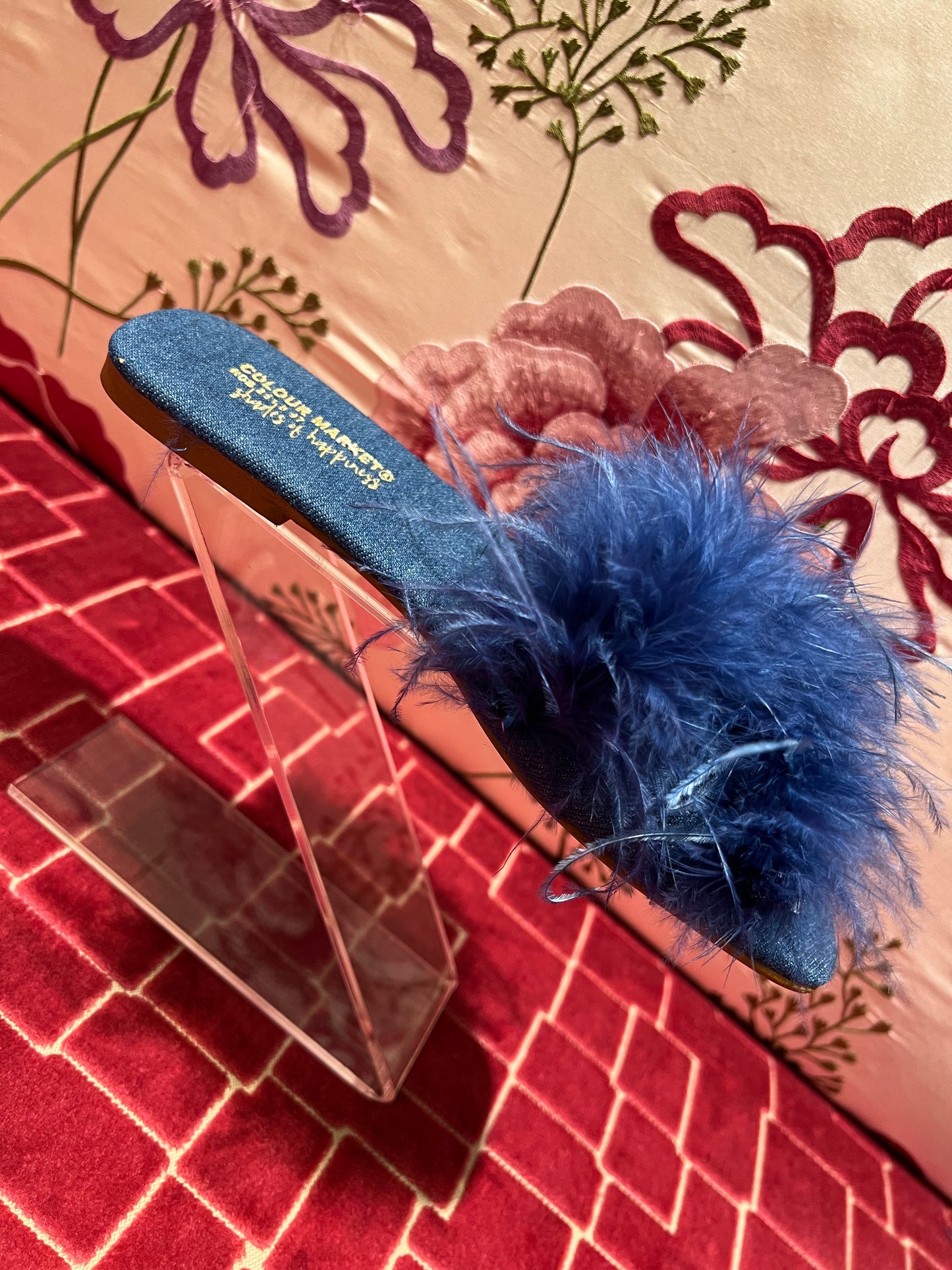 Colour Market meno 50% ciabattina marabou denim