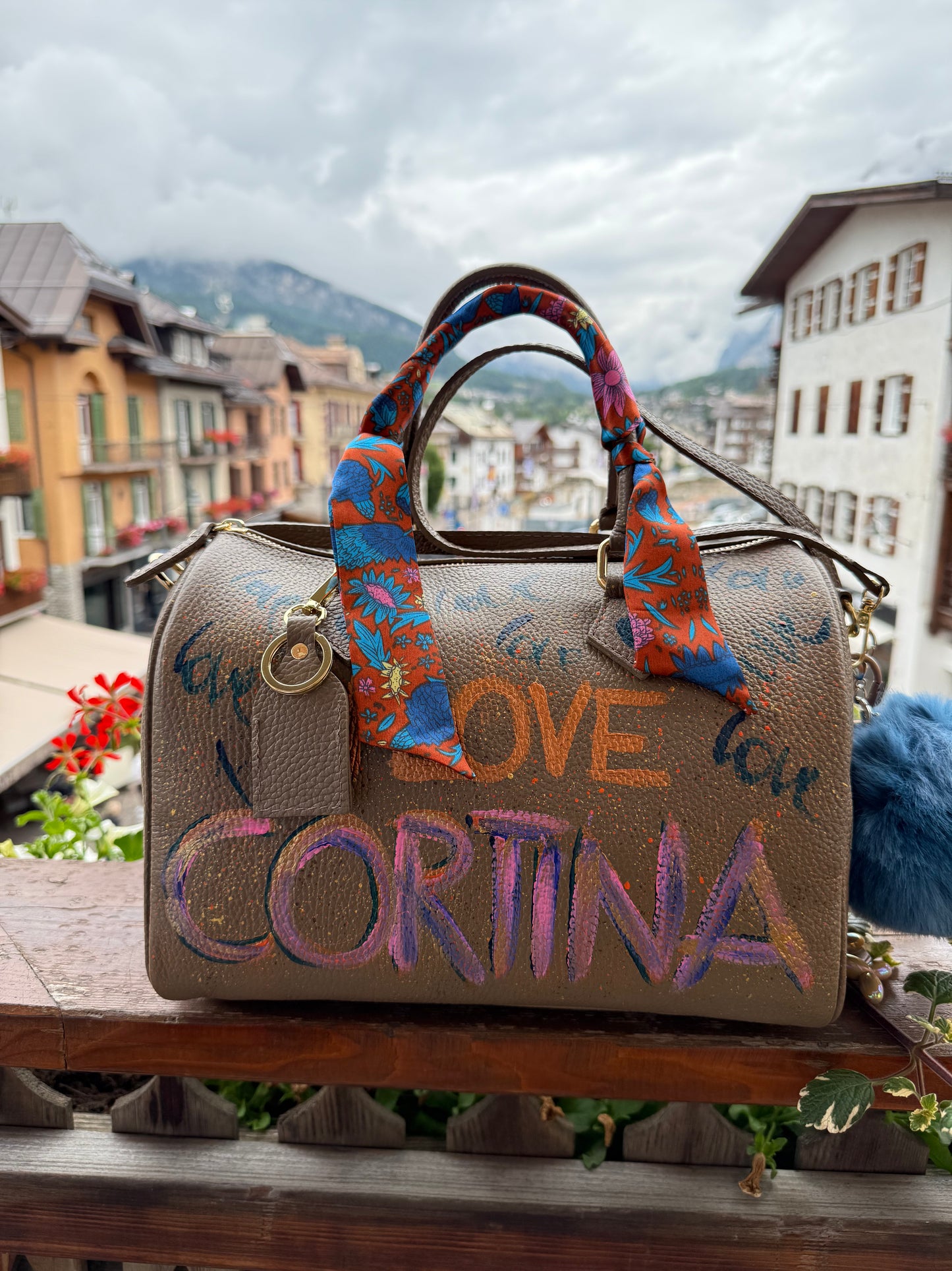ABpink🩷 borsa Love Cortina in pelle compresa di tracolla