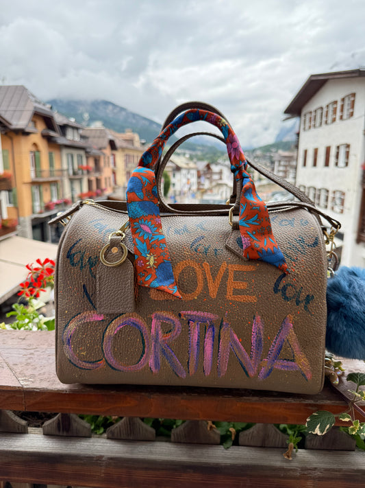 ABpink🩷 borsa Love Cortina in pelle compresa di tracolla