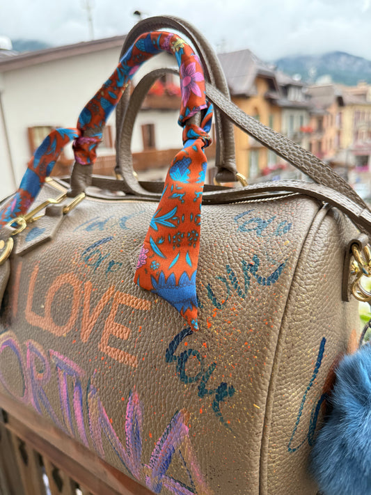 ABpink🩷 borsa Love Cortina in pelle compresa di tracolla