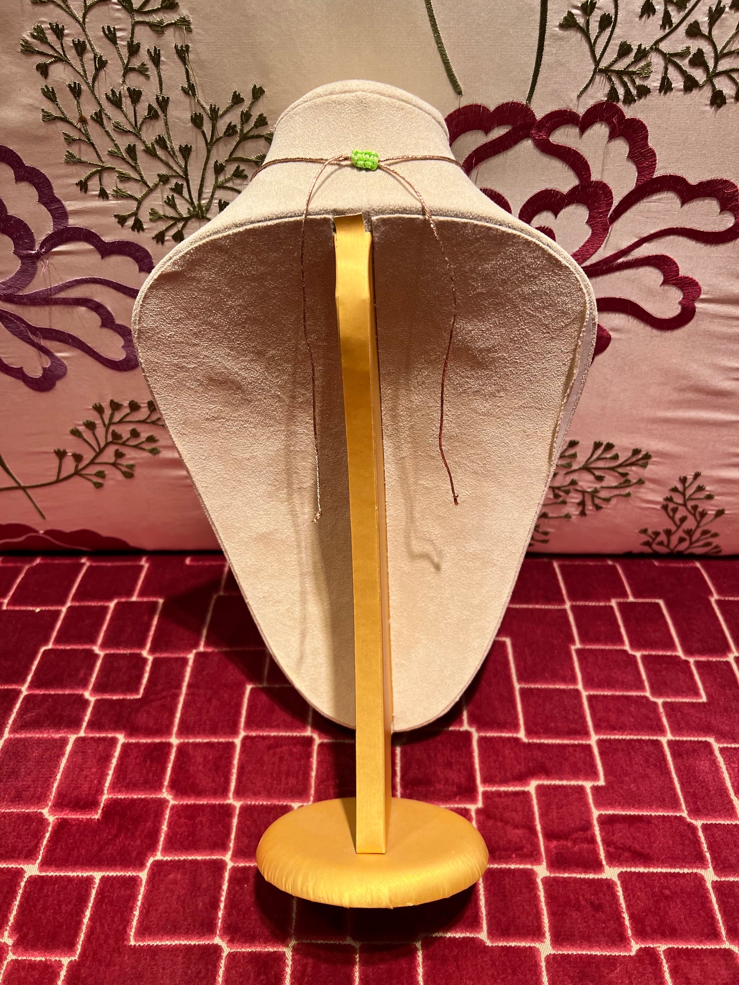 Collana cuore crochet regolabile verde mela