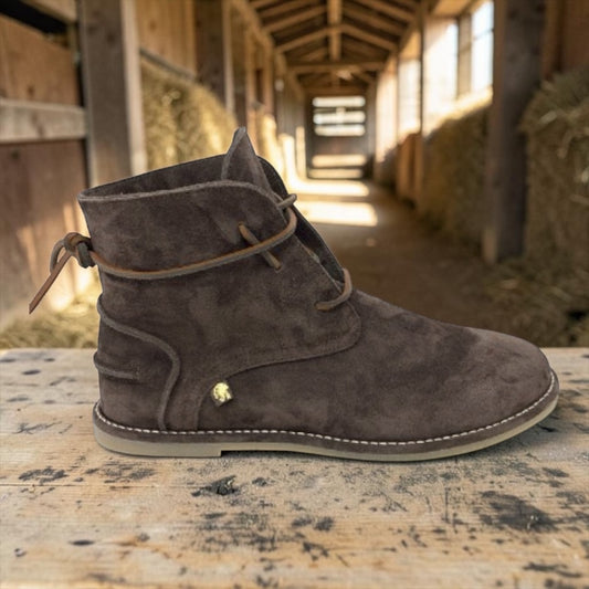 Passion Blanche NEVADA polacchina in suede cioccolato, fondo in gomma 🤎🥾