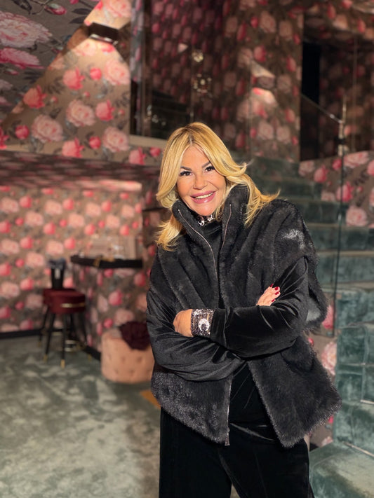 The room gilet eco visone grigio scuro