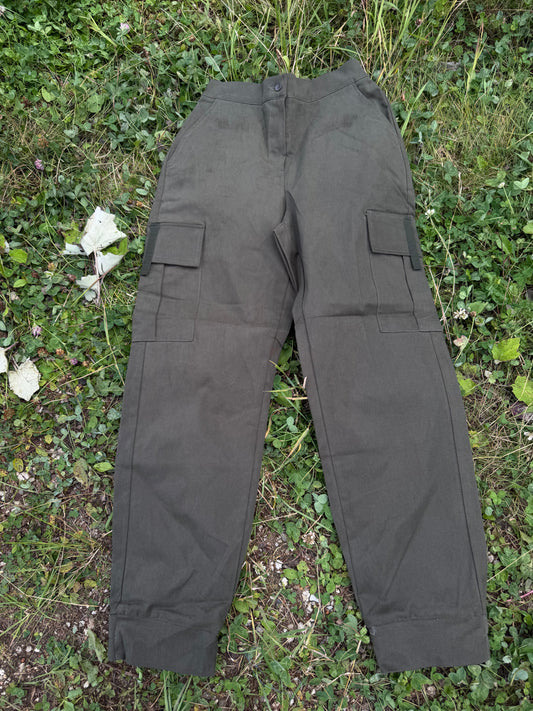 ABpink🩷 pantalone verde militare cotone elasticizzato