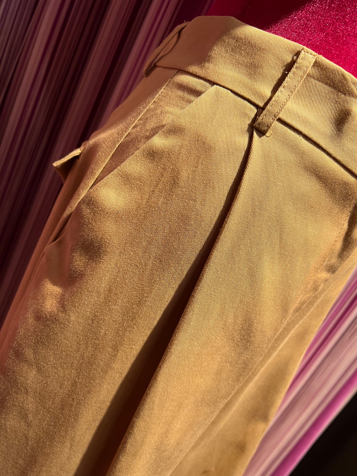 Rame occasione imperdibile pantalone palazzo con pence cammello