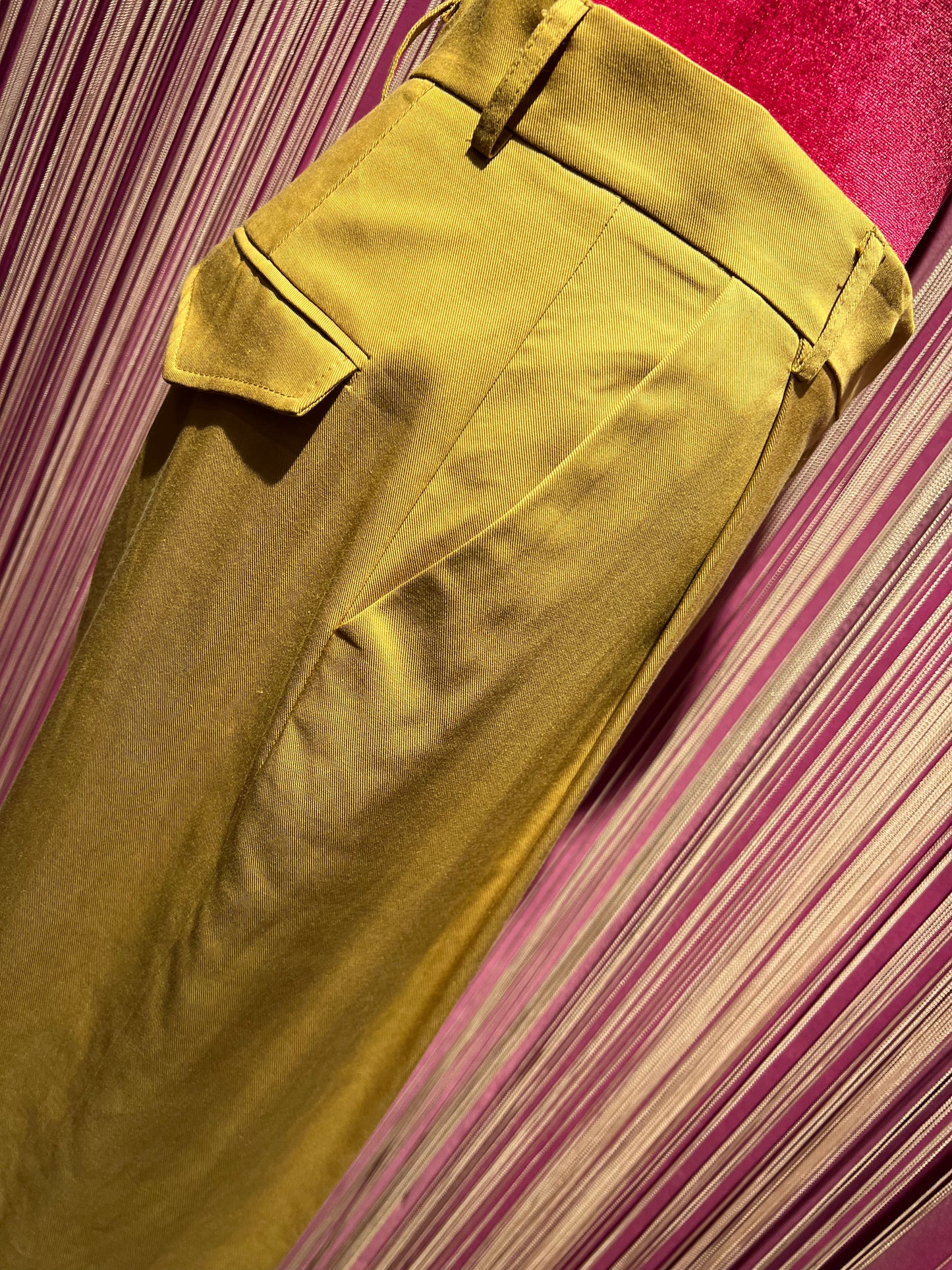 Rame occasione imperdibile pantalone palazzo con pence cammello