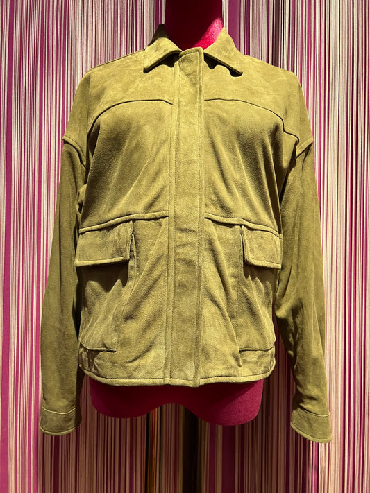 Blusotto Evita giubbotto camoscio salvia