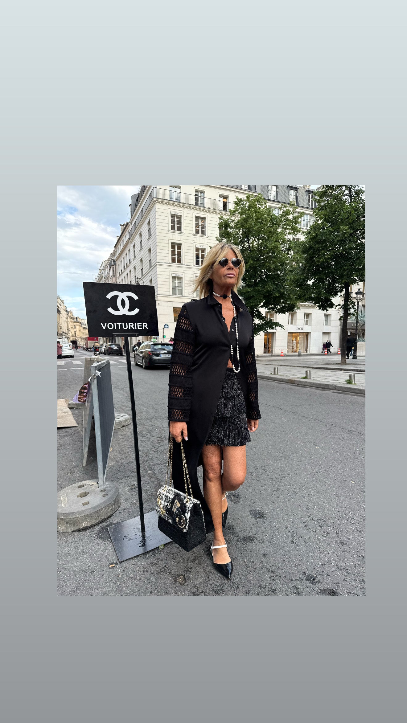 Isabelle Blanche Paris -50% di sconto minigonna in cady con decorazioni frange in perline