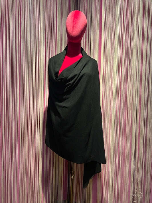 The room sciarpa nera con micro paillettes, 30% viscosa 70% poliestere