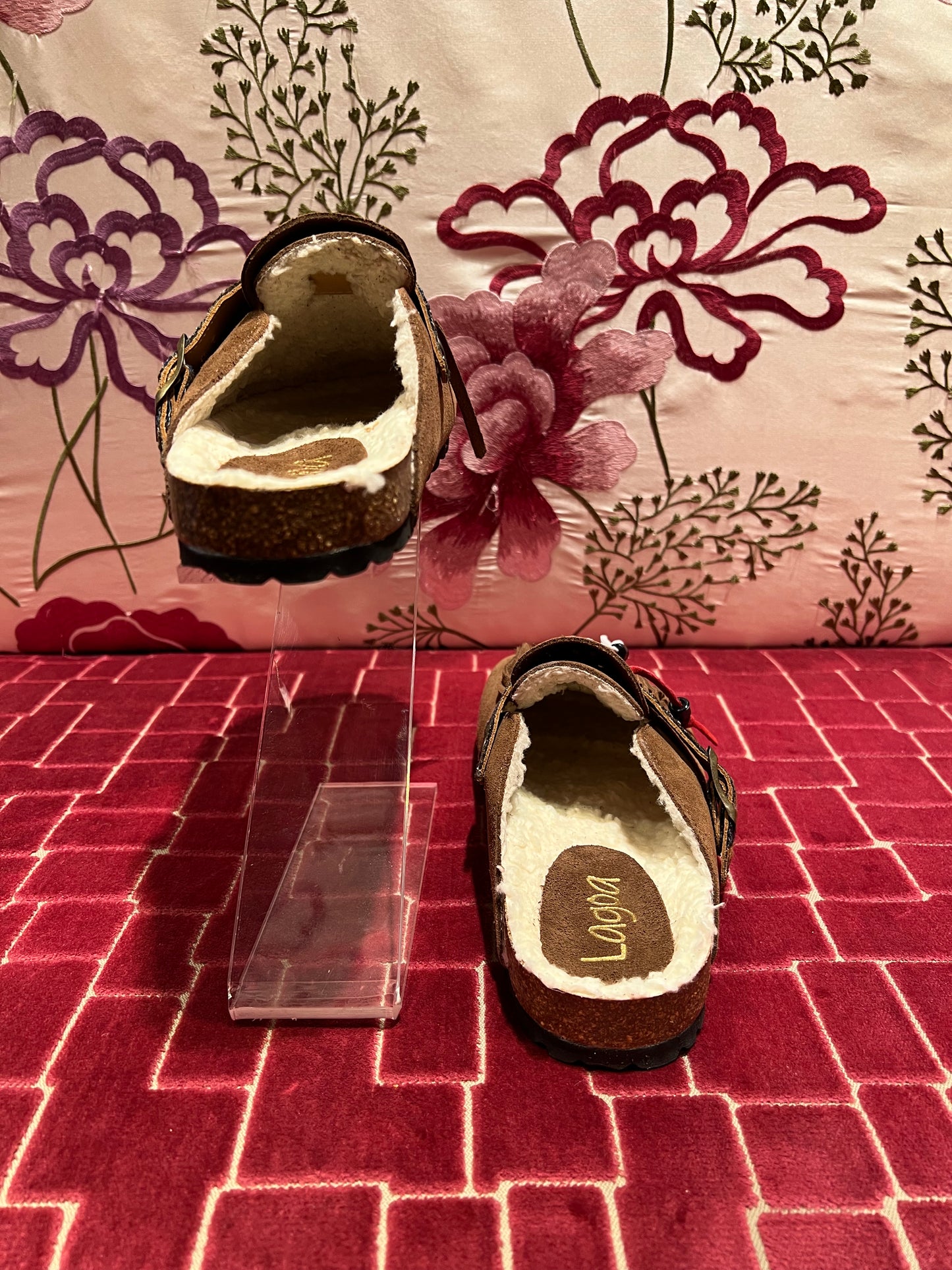 Lagoa open shoes frange suede marrone
