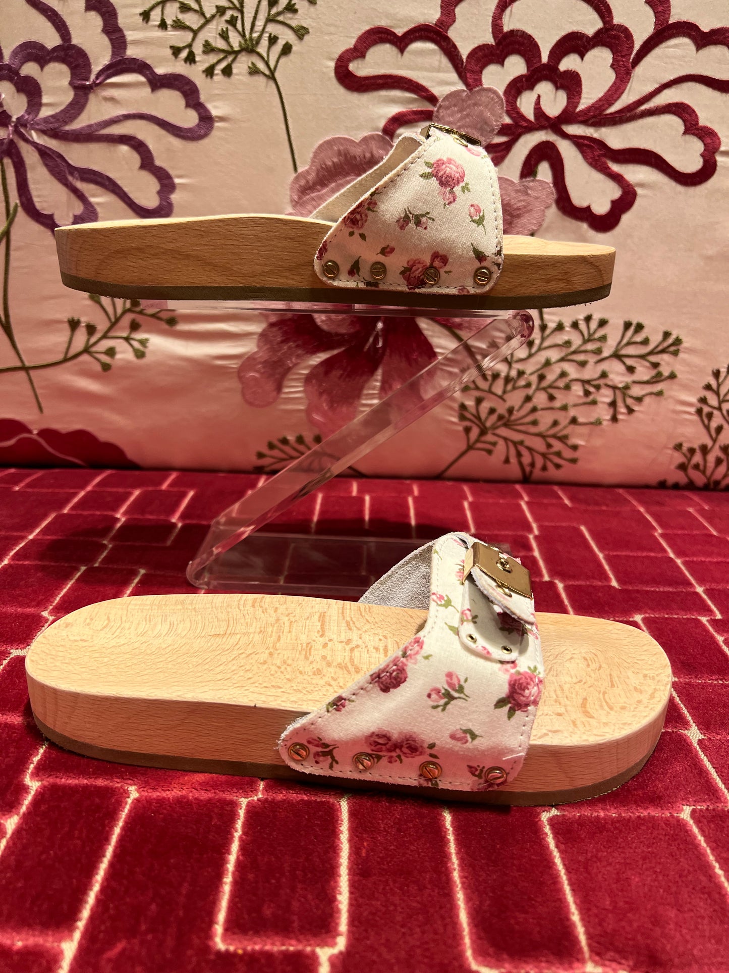 My chalom meno 60% zoccolo fiorellini rosa