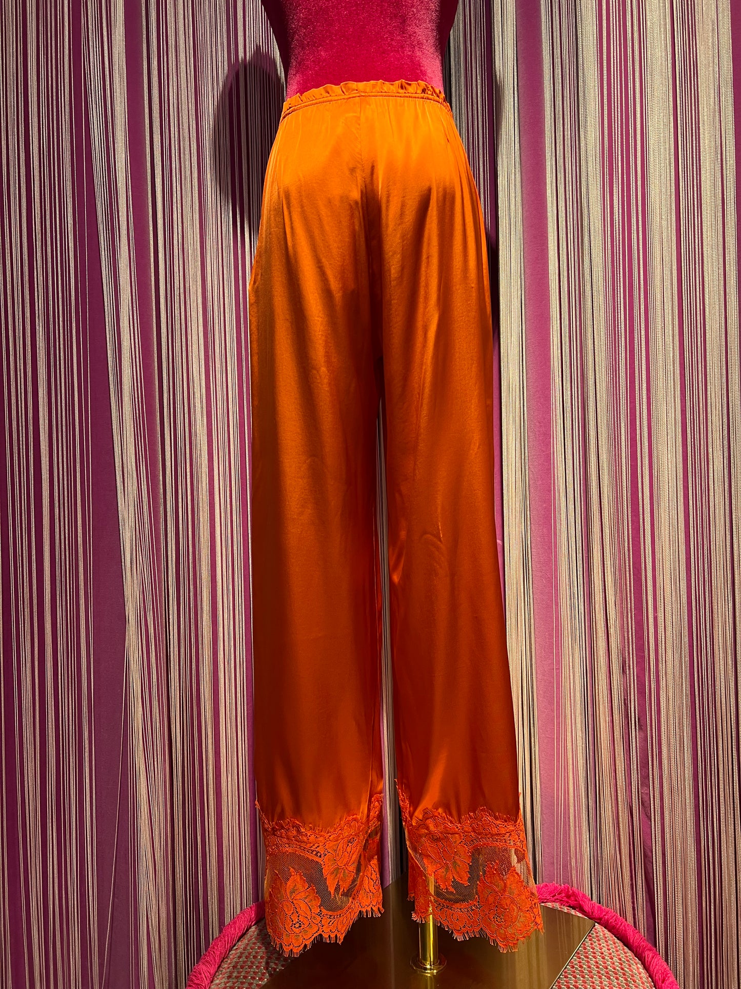 Pink memories pantalone con pizzo