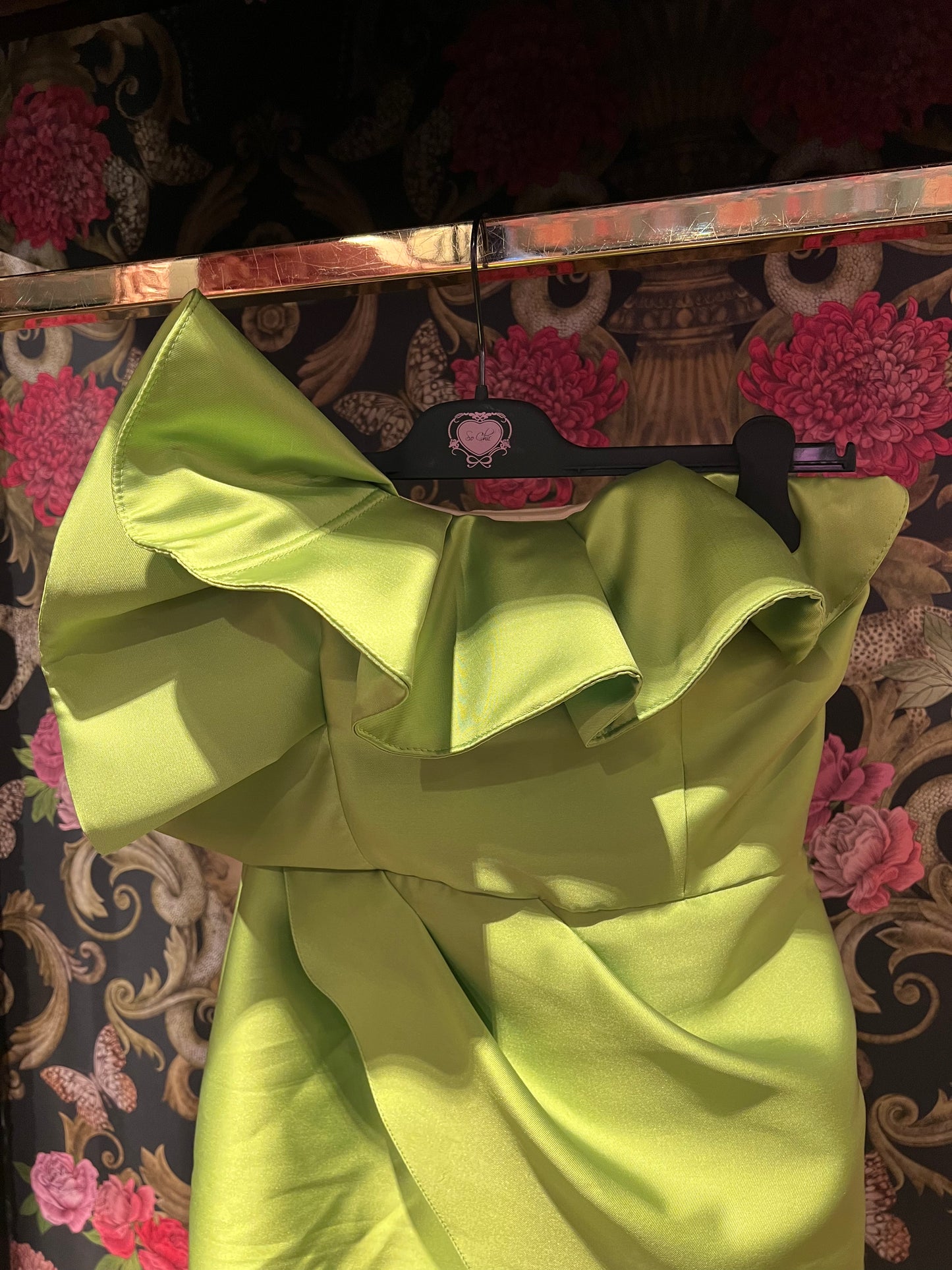 Simona Corsellini meno 50% abito rouche lime