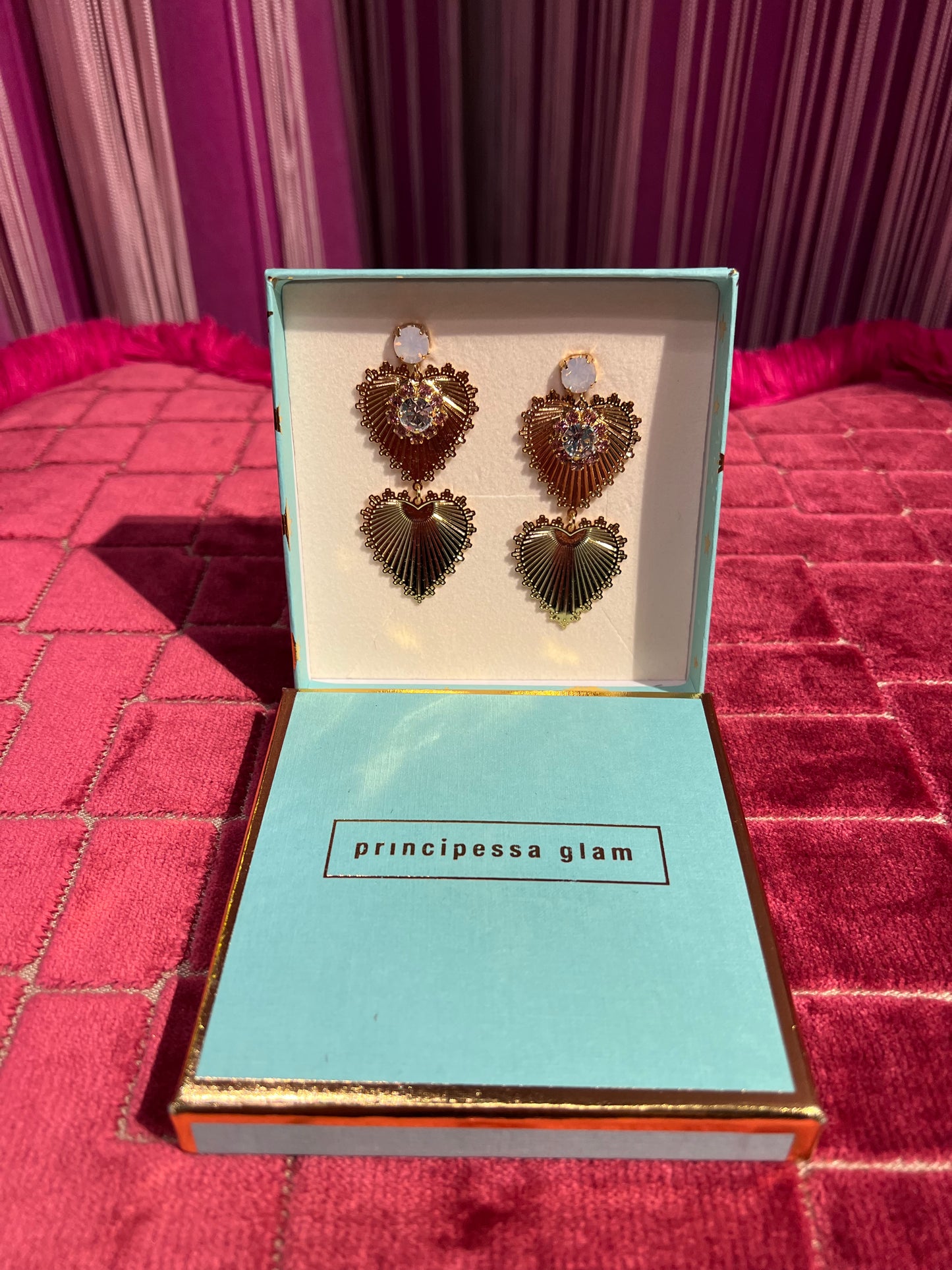Principessa Glam orecchini cuori oro