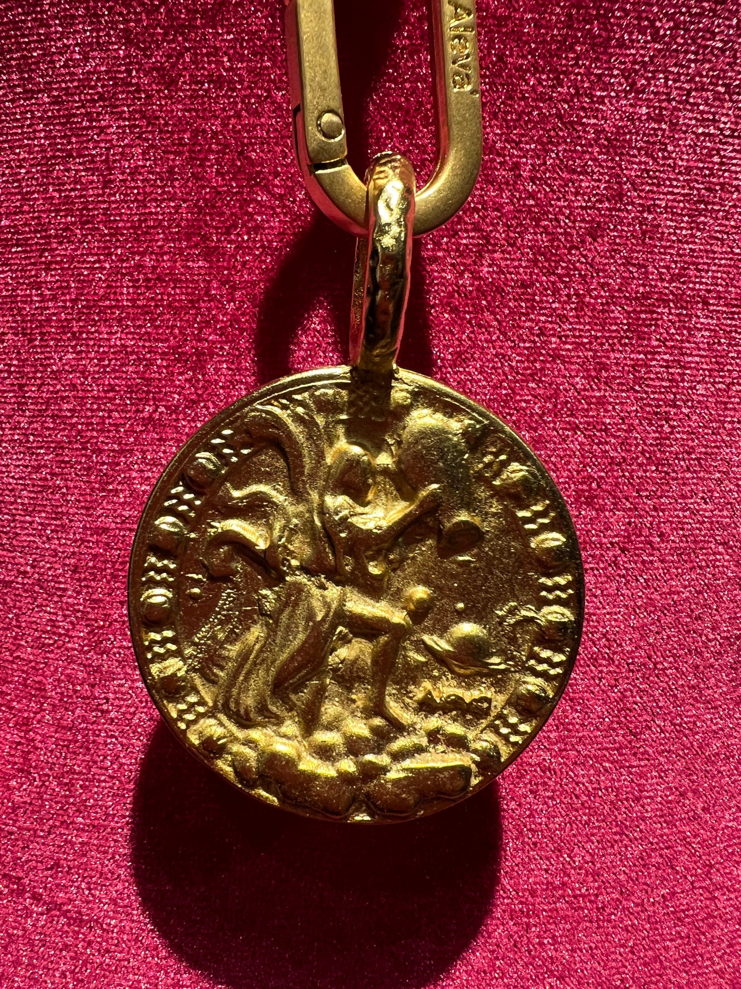 Aleva’ collana ciondolo zodiaco acquario oro satinato