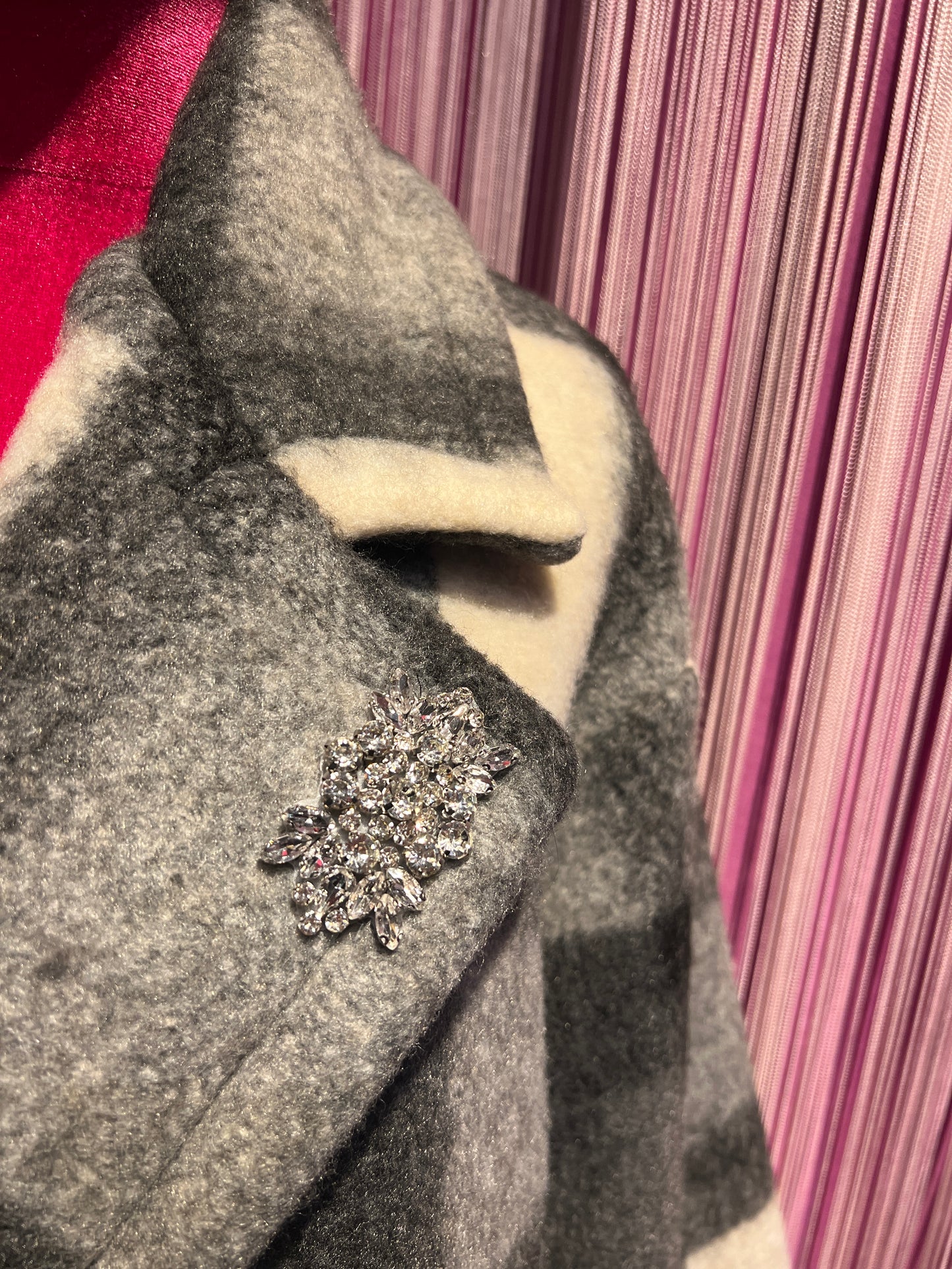 ABpink🩷 quadrettona grigia con patch Michey Mouse