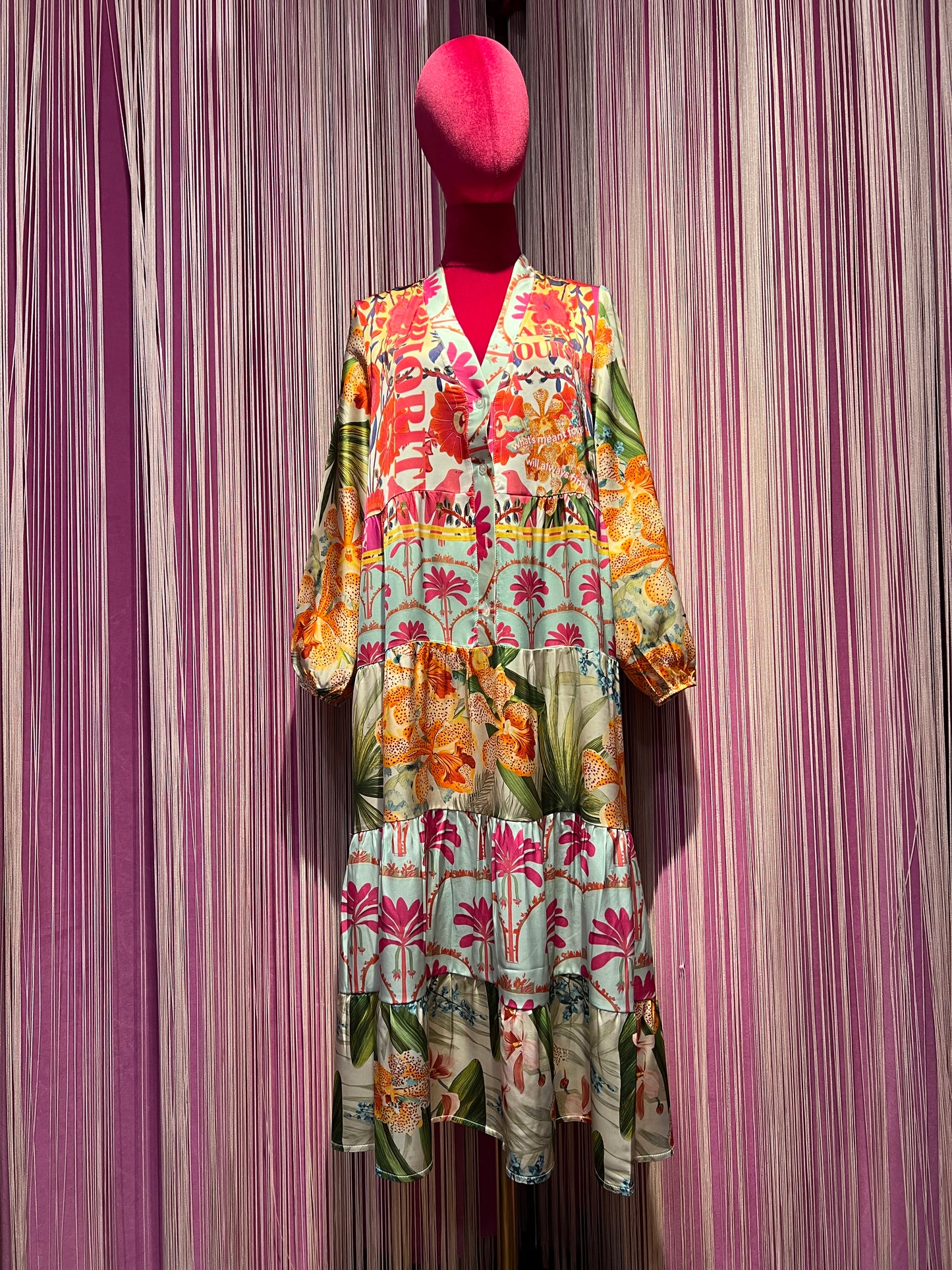 Miss goodlife -20% di sconto abito manica a 3/4 fantasia multicolor floreale