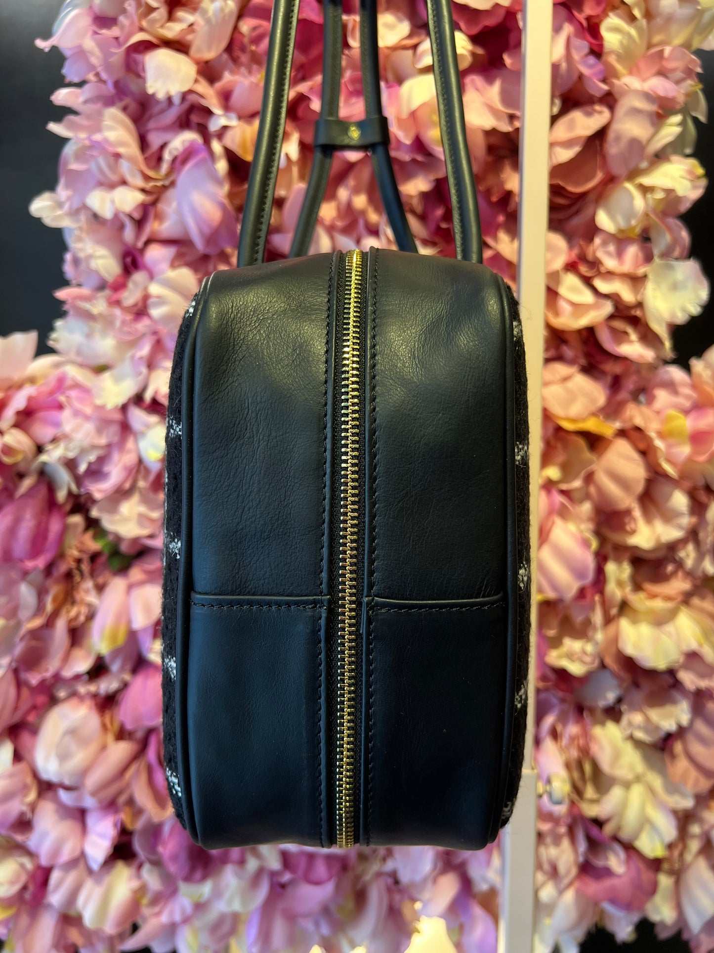 5 Progress bauletto grande quadri nero e bianco con patch