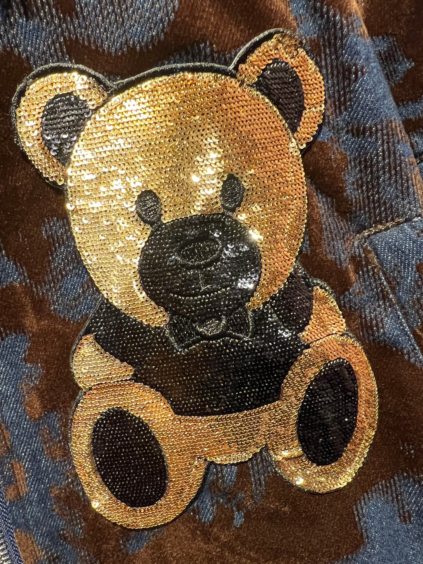 ABpink 🩷vellutina.giubbino velluto con interno in ecopelliccia ,colletto rimovibile, applicazioni patch teddy in micro paillettes , teddy in tessuto e patch cristalli