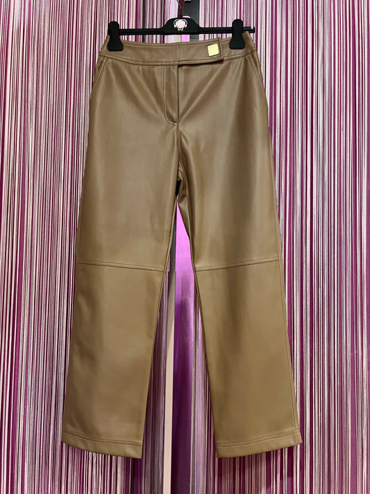 Nenette pantalone ecopelle nocciola Elmont sconto 50%